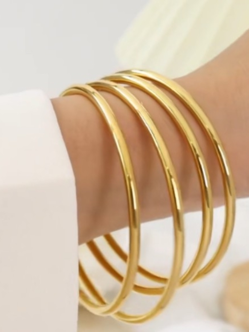 Gold Filled Stackable Bangle Bracelet Set